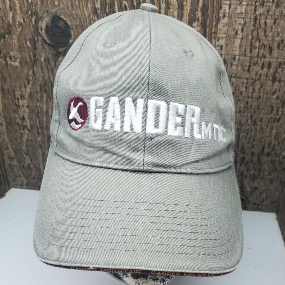 Gander Mountain Adjustable Strap "We Live Outdoors" Beige/Tan Baseball Hat Cap